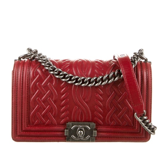 Red Chanel Boy Bag Celtic